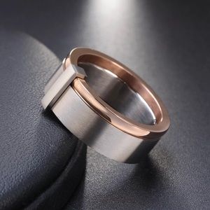 Stunning stainless steel modern ring